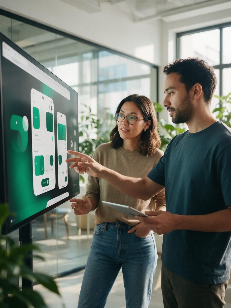 SaaS product team working in a modern office, representing SaaS SEO clients